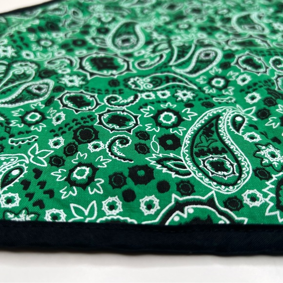 Green Paisley Dog Bandana - Picture 6 of 11